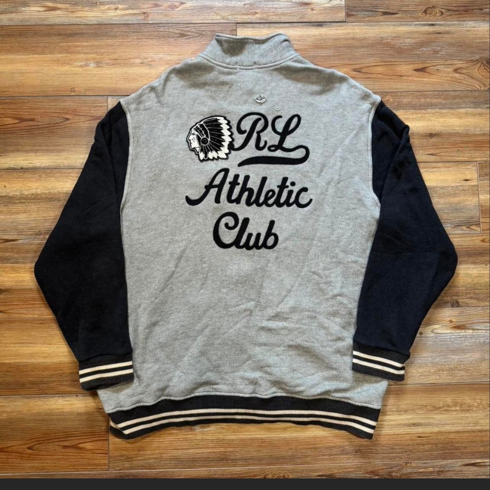 Polo by Ralph Lauren Black and Gray Bomber Jacket